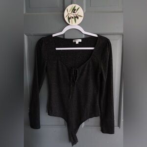 Wild Honey Black Long Sleeve Top